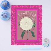 Roze Bloem Bulk Schrijfboek Papier Pagina's Flyer (Enkel)