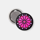 Roze bloem cadeau magneet (Voorkant / Achterkant)