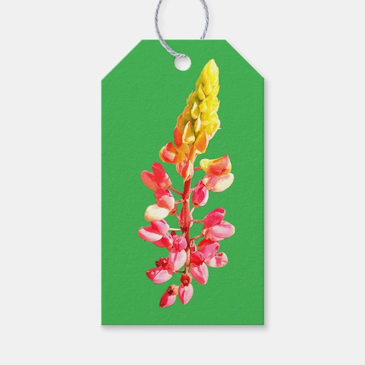 Roze bloem cadeaulabel (Voorkant)