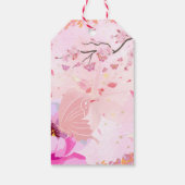 roze bloem cadeaulabel (Achterkant)