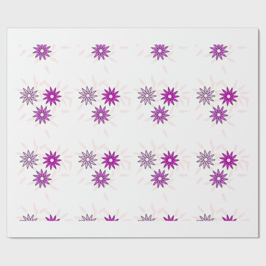 Roze bloem cadeaupapier (Vlak)