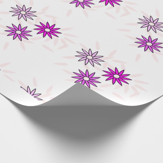 Roze bloem cadeaupapier (Hoek)