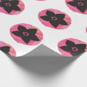 Roze bloem cadeaupapier (Hoek)