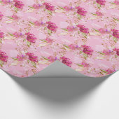Roze bloem cadeaupapier (Hoek)