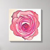 Roze bloem canvas afdruk (Voorkant)