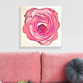Roze bloem canvas afdruk (Insitu (Woonkamer))