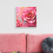 Roze bloem canvas kunst! (Insitu (Woonkamer))