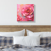 Roze bloem canvas kunst! afdruk (Insitu (Slaapkamer))