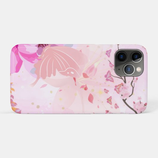 roze bloem Case-Mate iPhone case (Achterkant (horizontaal))