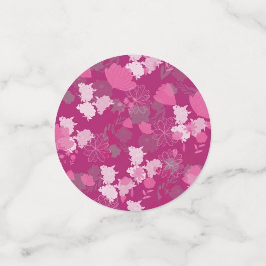 roze bloem confetti (Kleine voorkant)
