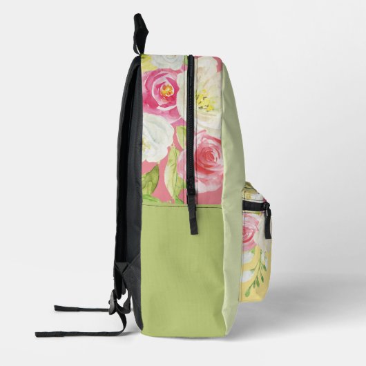 Roze Bloem Cross Christelijk Meisje Rugzak (Links)