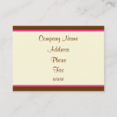 Roze Bloem Cupcake Bakkerij Visitekaartjes (Achterkant)