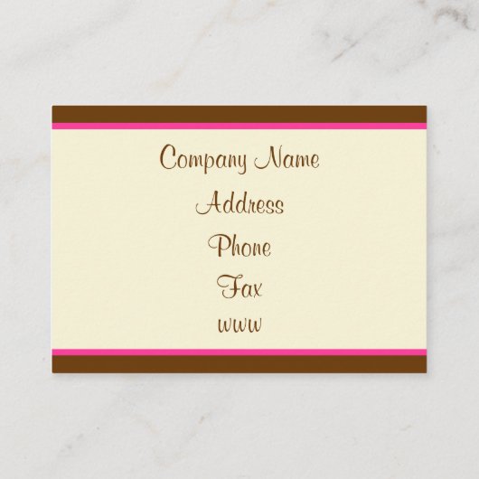 Roze Bloem Cupcake Bakkerij Visitekaartjes (Achterkant)