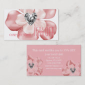 roze bloem - dagdrokunstdansleraar kinderopvang visitekaartje (Voorkant / Achterkant)