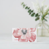 roze bloem - dagdrokunstdansleraar kinderopvang visitekaartje (Staand voorkant)