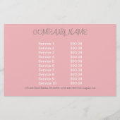 roze bloem dagopvang kunst dansleraar kinderopvang flyer (Achterkant)