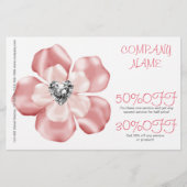 roze bloem dagopvang kunst danslerares kinderopvan flyer (Voorkant)