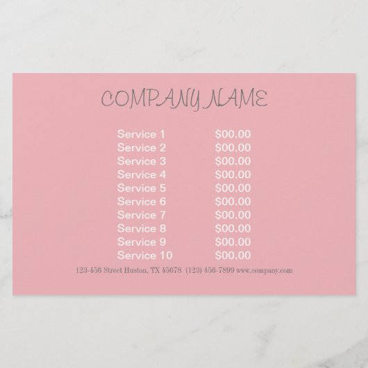 roze bloem dagopvang kunst danslerares kinderopvan flyer (Achterkant)