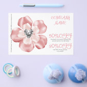 roze bloem dagopvang kunst danslerares kinderopvan flyer (Enkel)