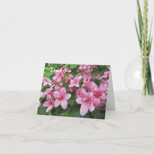 Roze Bloem Dank Je Bedankkaart