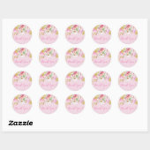 roze bloem dank je stickers (Vel)