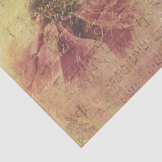 Roze Bloem  Decoupage  Ephemera Tissuepapier (Detail)