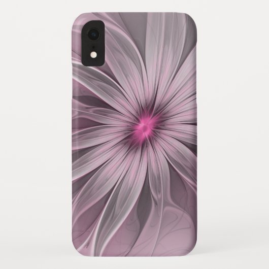 Roze bloem die wacht op een Abstracte fractale kun Case-Mate iPhone Case (Achterkant)