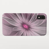 Roze bloem die wacht op een Abstracte fractale kun Case-Mate iPhone Case (Achterkant (horizontaal))
