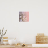 Roze bloem doe het toch poster (Keuken)