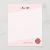 Roze bloem door Kenneth Yoncich Flyer (Achterkant)
