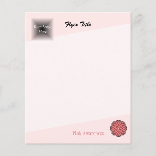 Roze bloem door Kenneth Yoncich Flyer (Voorkant)