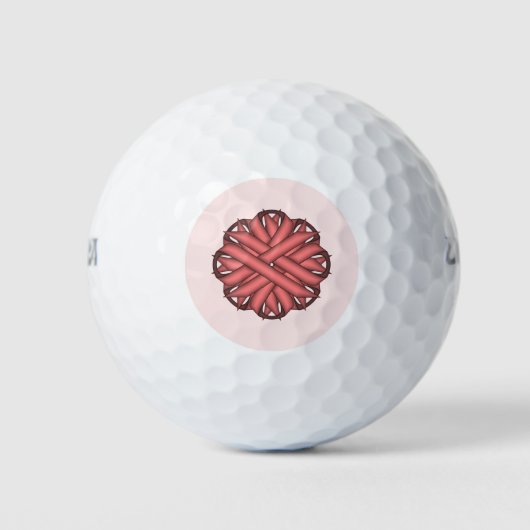 Roze bloem door Kenneth Yoncich Golfballen (Voorkant)