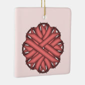 Roze bloem door Kenneth Yoncich Keramisch Ornament (Rechts)