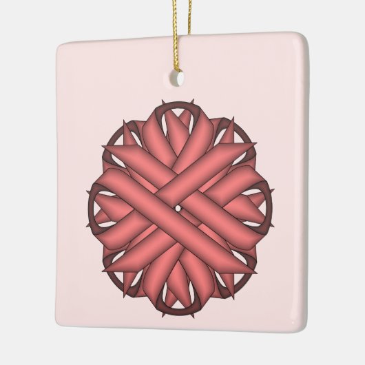 Roze bloem door Kenneth Yoncich Keramisch Ornament (Links)