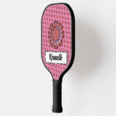 Roze bloem door Kenneth Yoncich Pickleball Paddle (Links)