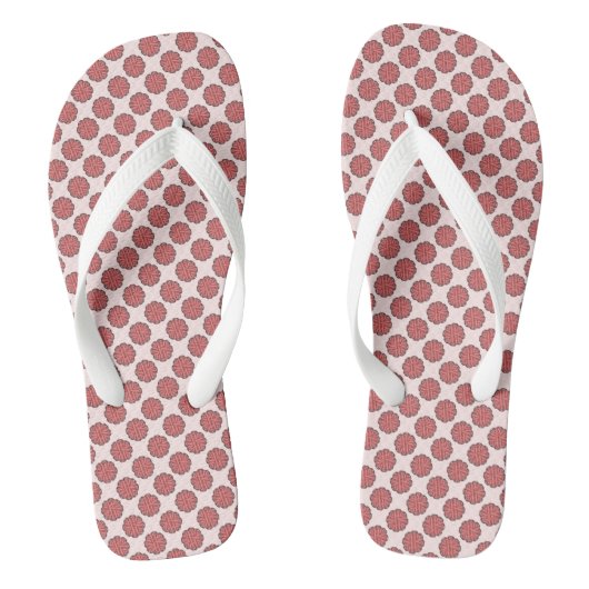 Roze bloem door Kenneth Yoncich Teenslippers (Voetbed)
