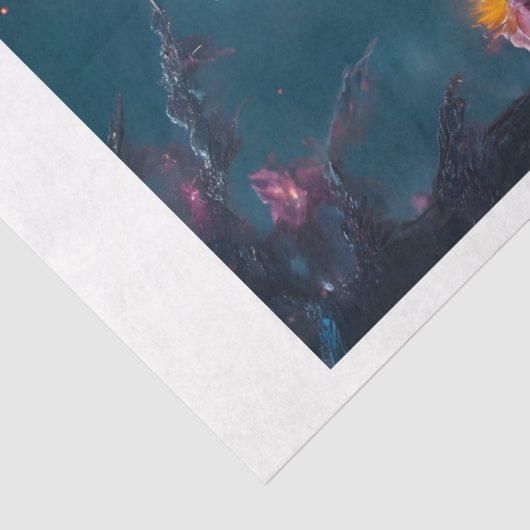 Roze Bloem Eenhoorn Tissuepapier (Detail)