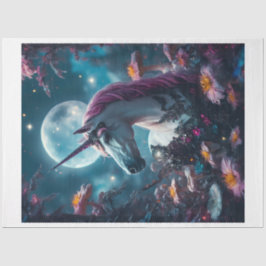 Roze Bloem Eenhoorn Tissuepapier