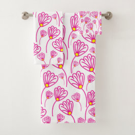 Roze bloem Elegant Bad Handdoek