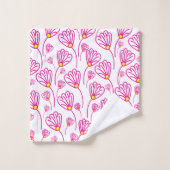Roze bloem Elegant Bad Handdoek (Wasdoekje)