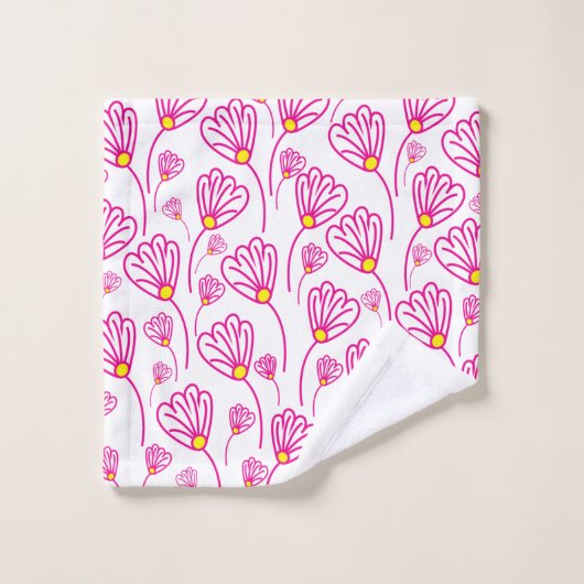 Roze bloem Elegant Bad Handdoek (Wasdoekje)