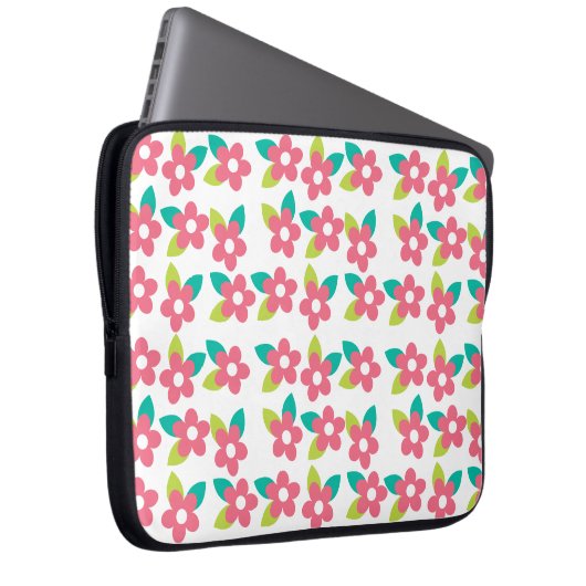 Roze Bloem Elektronica Tas (Voorkant Rechts)