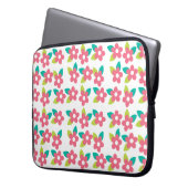 Roze Bloem Elektronicatas Laptop Sleeve (Voorkant Links)