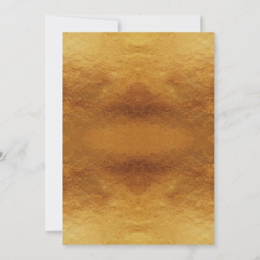 Roze bloem en gouden 50ste verjaardag uitnodiging (Achterkant)