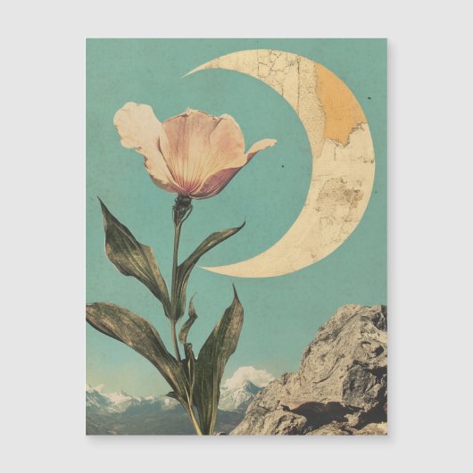 Roze bloem en halve maan (Voorkant)