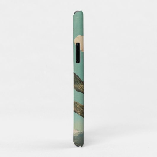 Roze bloem en halve maan Case-Mate iPhone case (Achterkant/rechts)