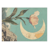 Roze bloem en halve maan tafelkleed (Voorkant (Horizontaal))