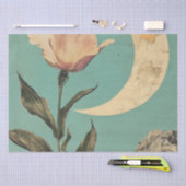Roze bloem en halve maan tissuepapier (Craft)