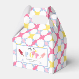 Roze Bloem en Popsicle Baby shower Party Bedankdoosjes