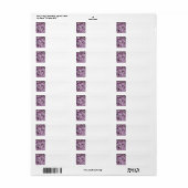 Roze bloem etiket (Full Sheet)